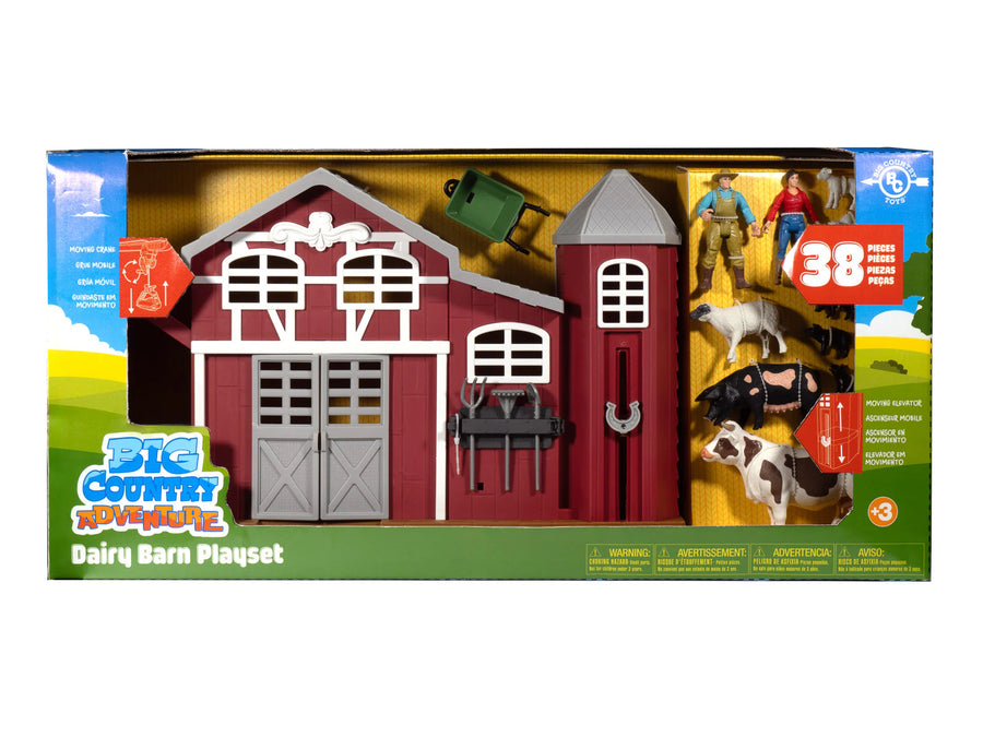Big Country Dairy Barn 38 Piece Playset