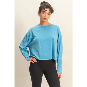 Kyla Ocean Blue Knit Top