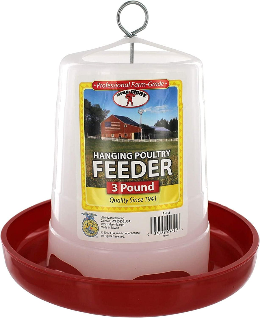 Little Giant 3 Pound Plastic Hanging Poultry Feeder