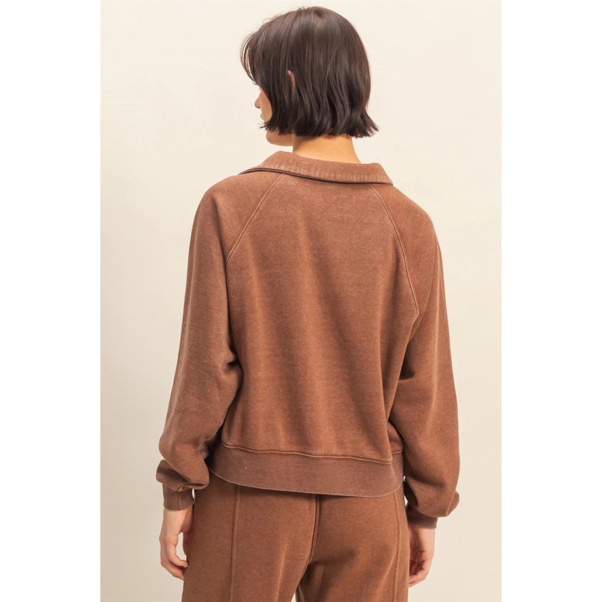 Renata Chestnut Knit Top