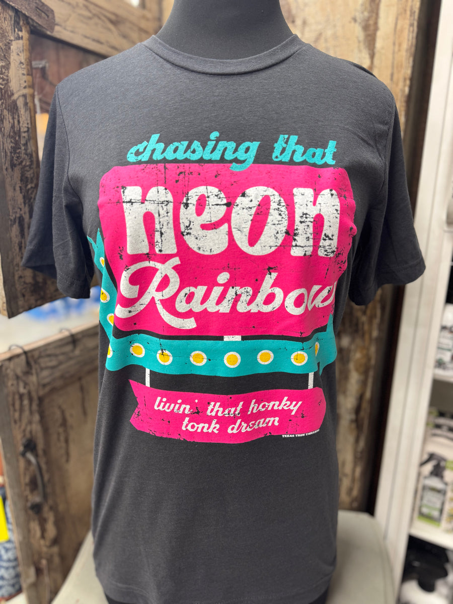 Texas True Neon Rainbow Tee
