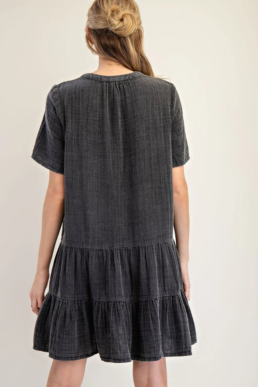 Harper Mineral Washed Black Dress