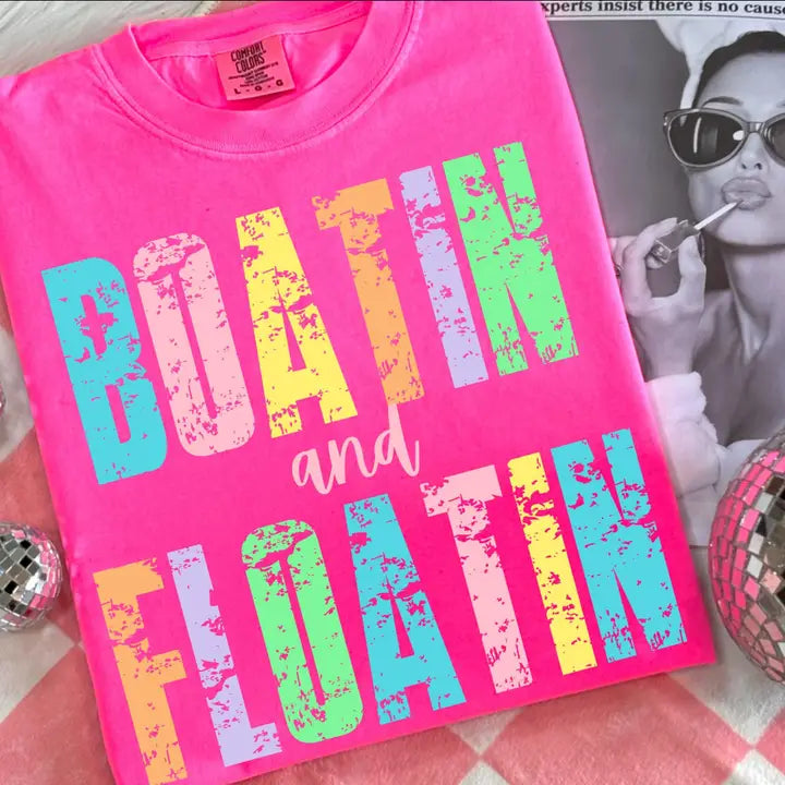 Boatin' & Floatin' Pink Tee