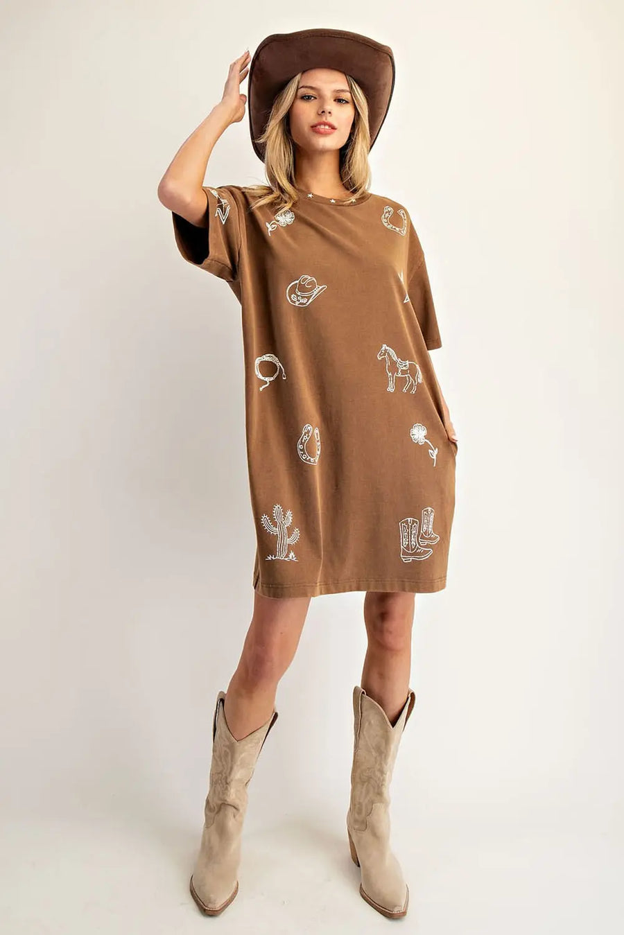 Allison Western Brown Dress