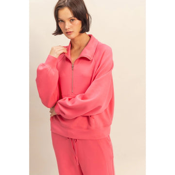 Tamara Taffy Pink Zip Pullover
