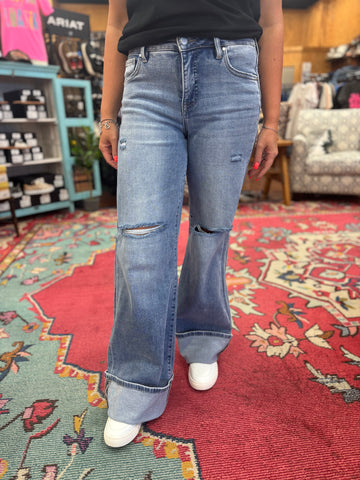 Risen Kyndel Mid Rise Cuffed Jean