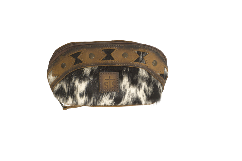 STS Roswell Cowhide Belle Makeup Bag