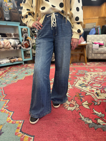 Judy Blue H/R Palazzo Pant