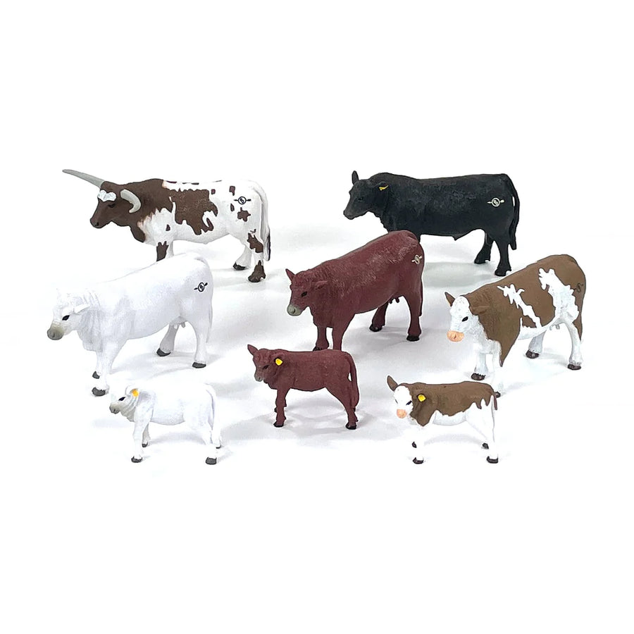 Big Country Toys 8-Piece Cattle Set