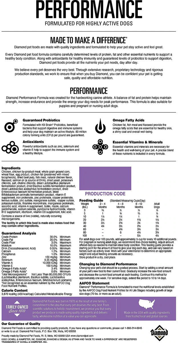 Diamond Performance Formula 40llb