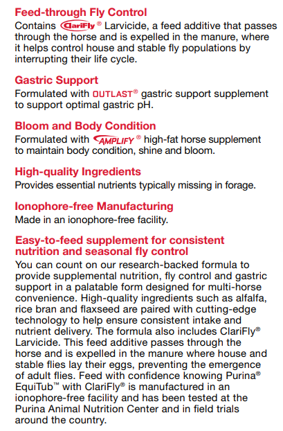 Purina EquiTub Horse Supplement 55lb