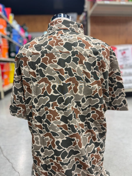 Chemise Boutonnée Homme Outdoor Life Field Tested - Camouflage Forêt - Taille M Et L - Coton - Occasion Très Bon État