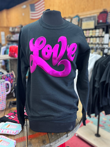 Texas True Pink Puff Love Sweatshirt