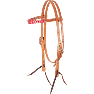 Martin Saddlery Pink Lace Browband Headstall