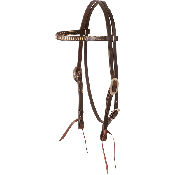 Martin Saddlery Browband Headstall w/ Rawhide Lacing