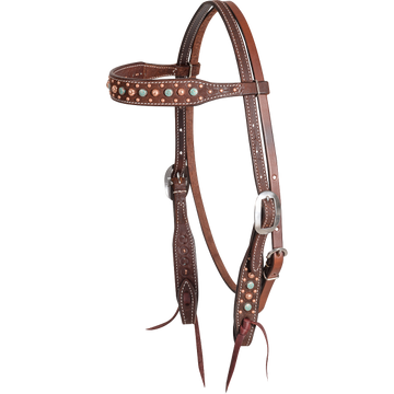Martin's Floral Spot Dotted Browband Headstall