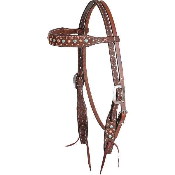 Martin's Floral Spot Dotted Browband Headstall
