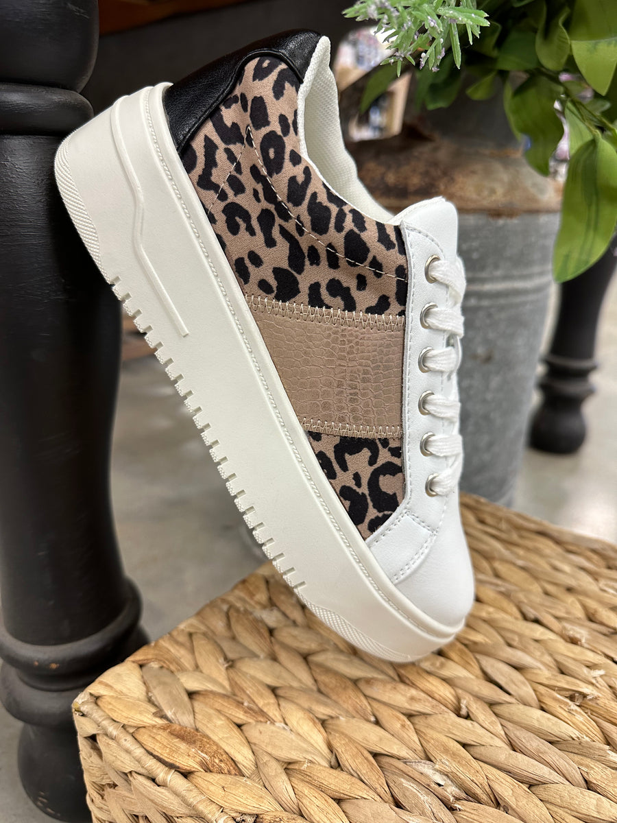 Wild One Tan Leopard Sneaker