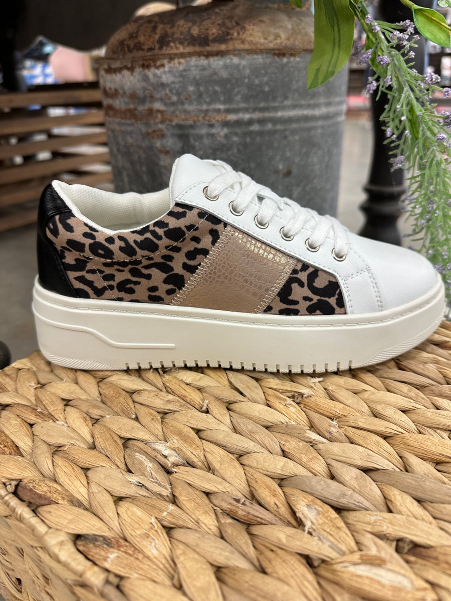 Wild One Tan Leopard Sneaker