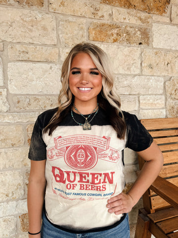 BC Queen Of Beer Tee Black