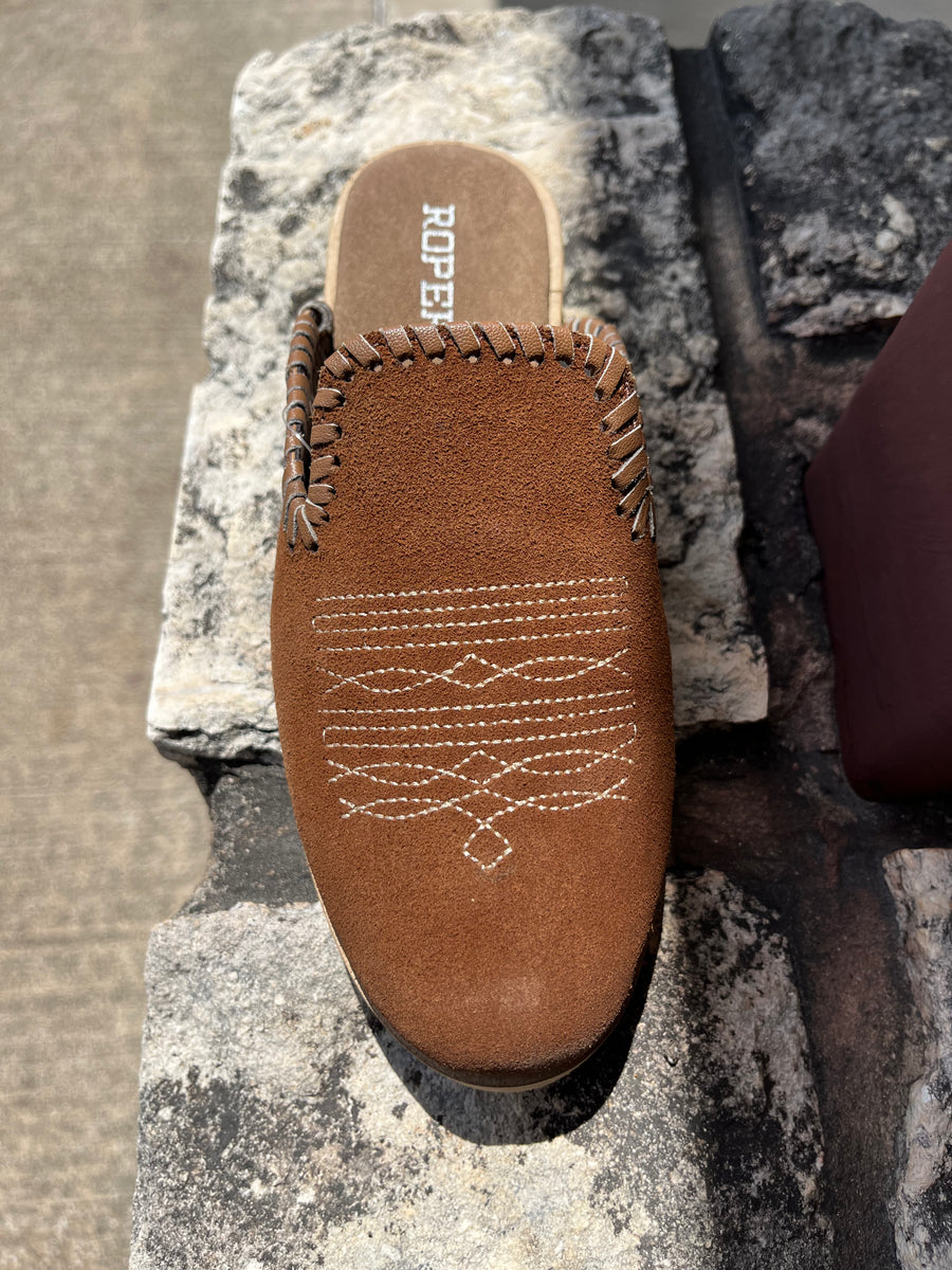 Roper Brown Boot Stitch Mule – McGregor General Store