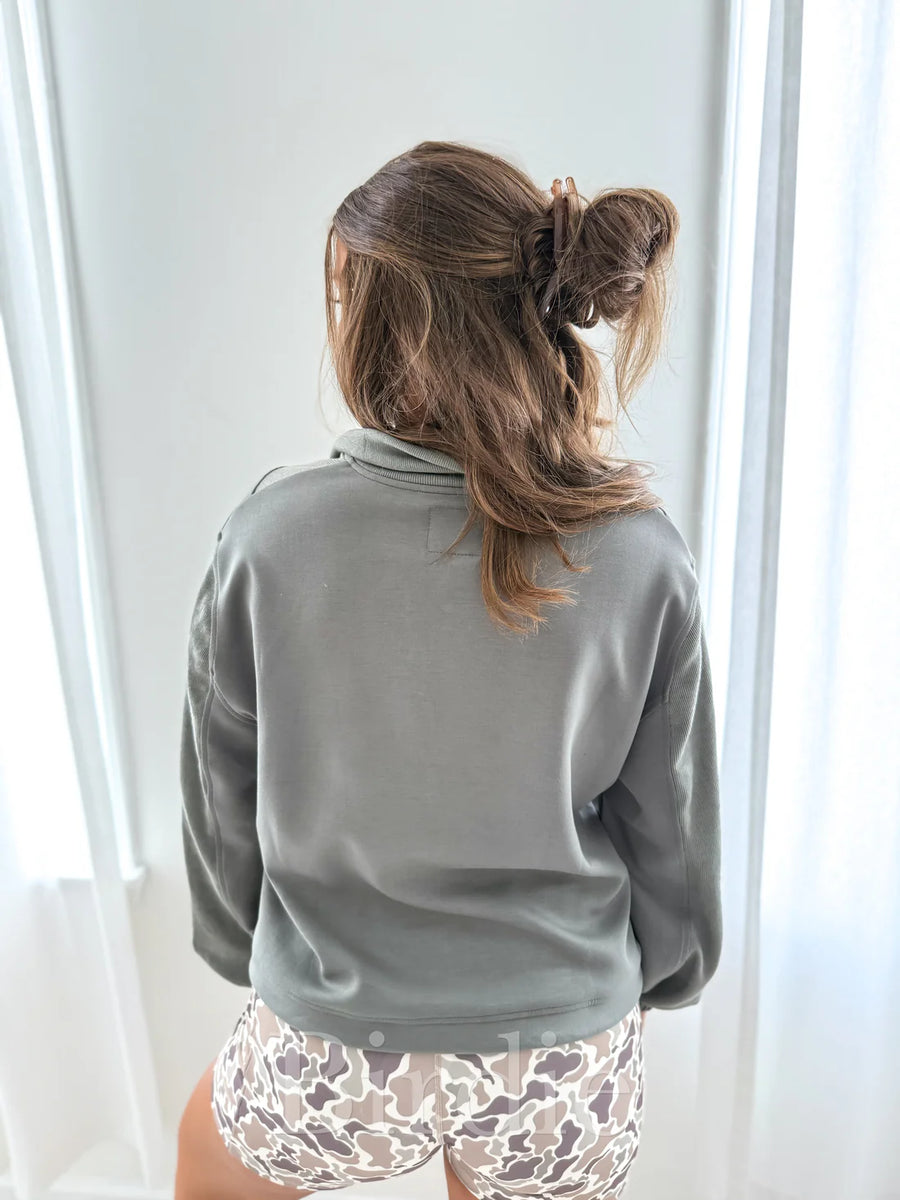 Bird & Co Ash Green Scuba 1/4 Zip