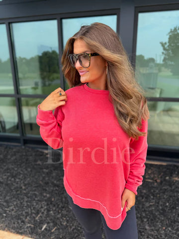 Bird & Co Red Ash Wash Pullover