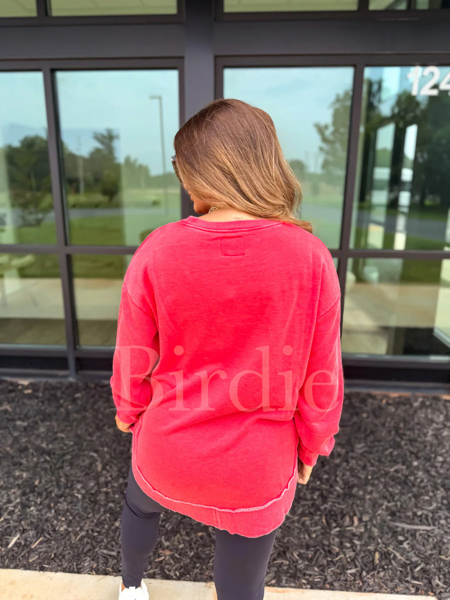 Bird & Co Red Ash Wash Pullover