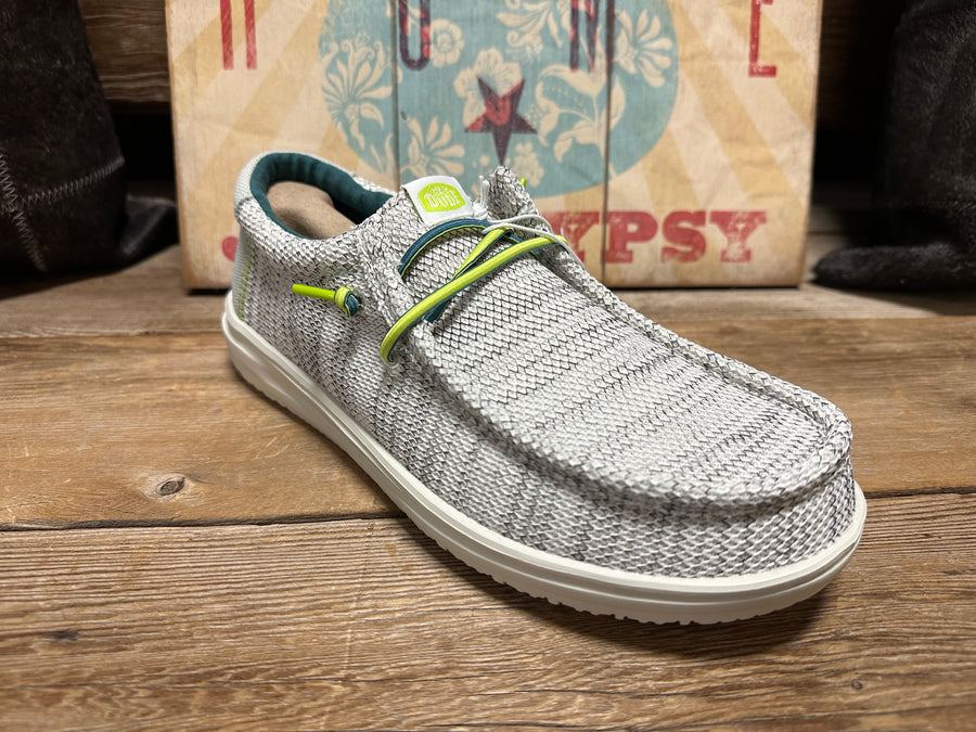 Hey Dude Wally H2O Mesh White/Lime Punch