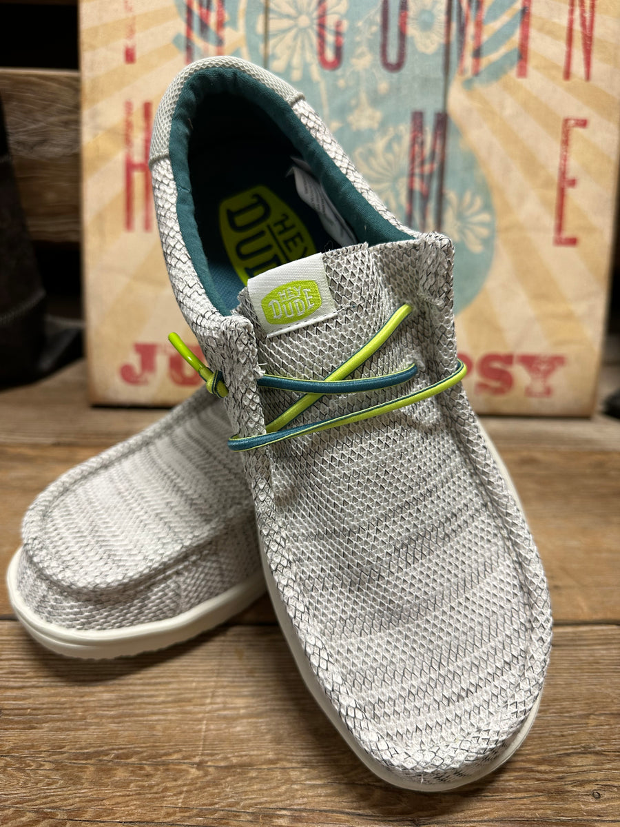 Hey Dude Wally H2O Mesh White/Lime Punch