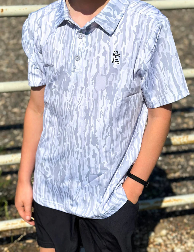 Embry Youth White Ranch Polo