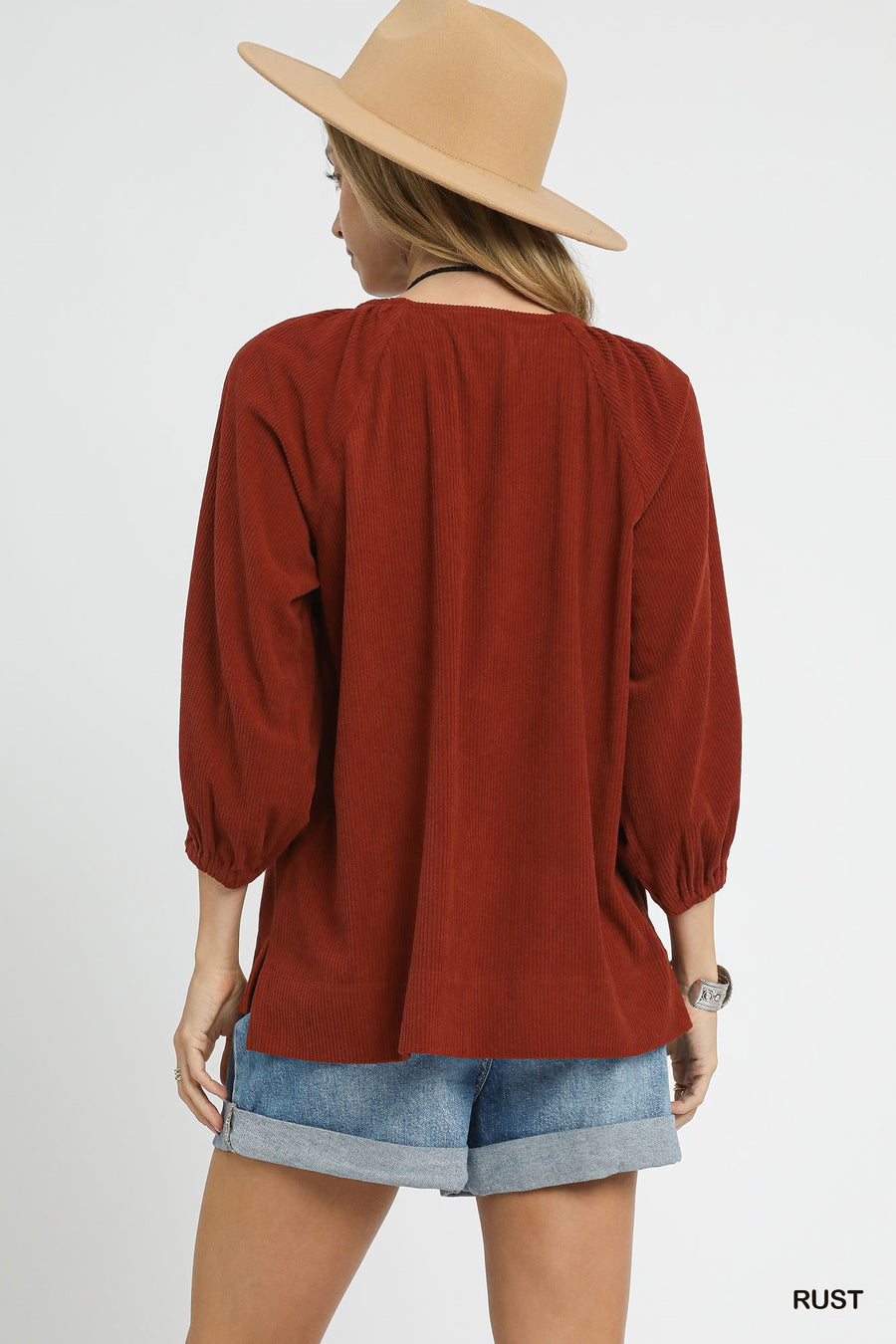 Umgee Calley Rusy Cord. Blouse