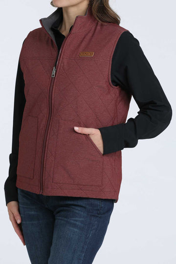 Cinch Women's Reversible Vest Burgundy