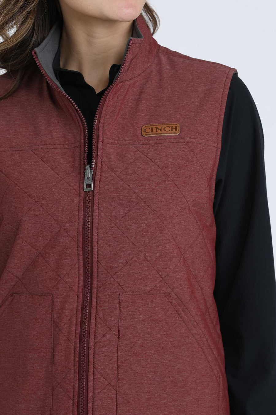 Cinch Women's Reversible Vest Burgundy