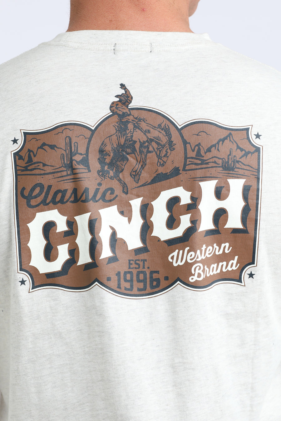 Cinch Men's Cream Bronc Long Sleeve Tee
