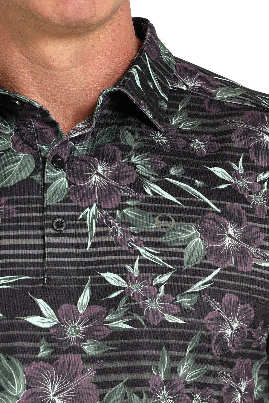 Cinch Men's Dalton Hibiscus Polo