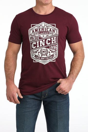 Cinch Men's Burgundy Legend Tee