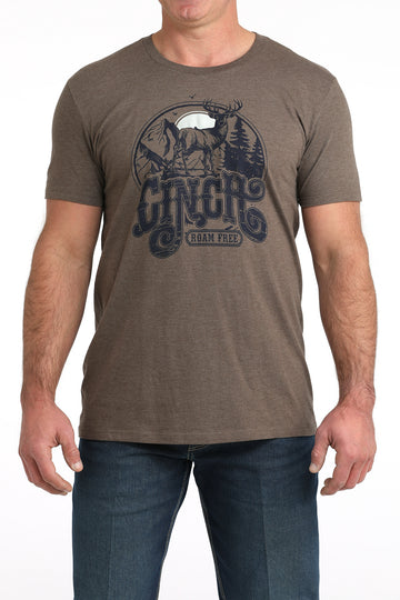 Cinch Men's Roam Free Brown Tee