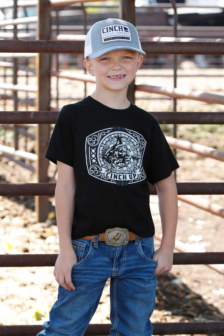 Cinch Boy's S/S Buckle Tee