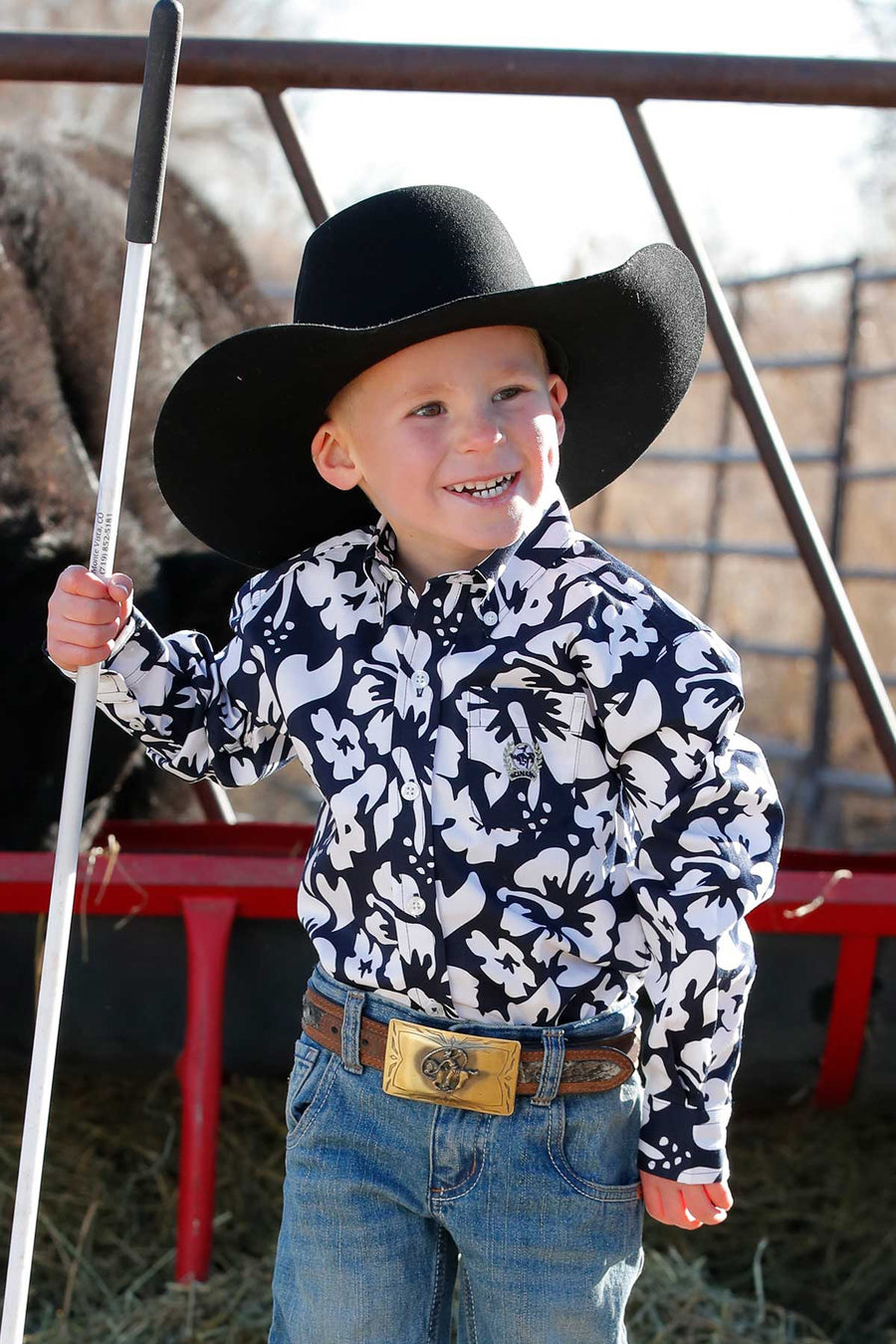 Cinch Boy's Luau Long Sleeve Button Up