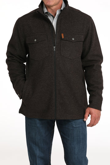 Cinch Men's Shacket Brown Wool