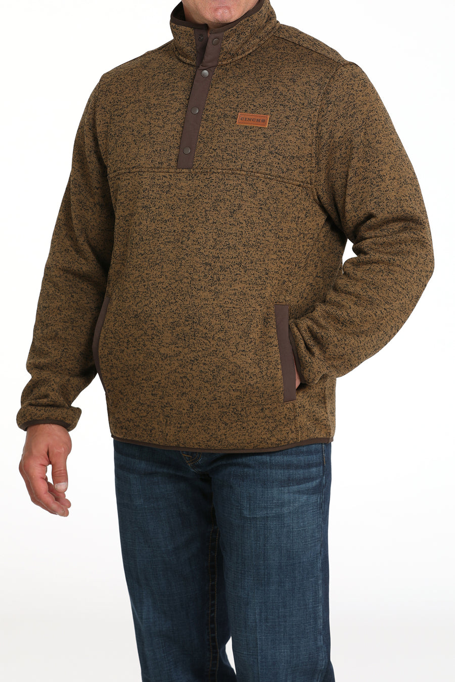 Cinch Men's Khaki Snap Pullover