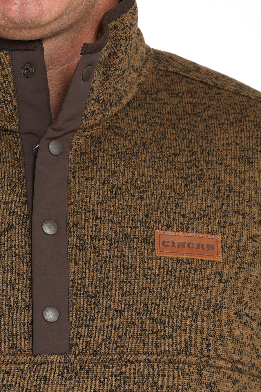 Cinch Men's Khaki Snap Pullover