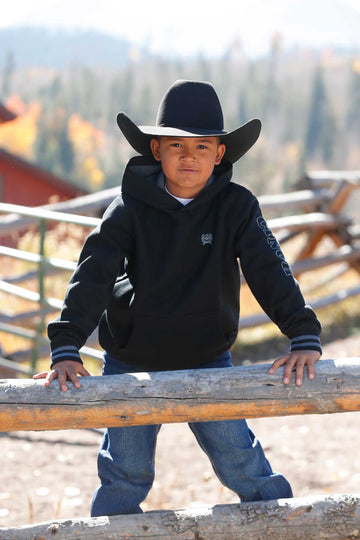 Cinch Boy's Black Logo Hoodie