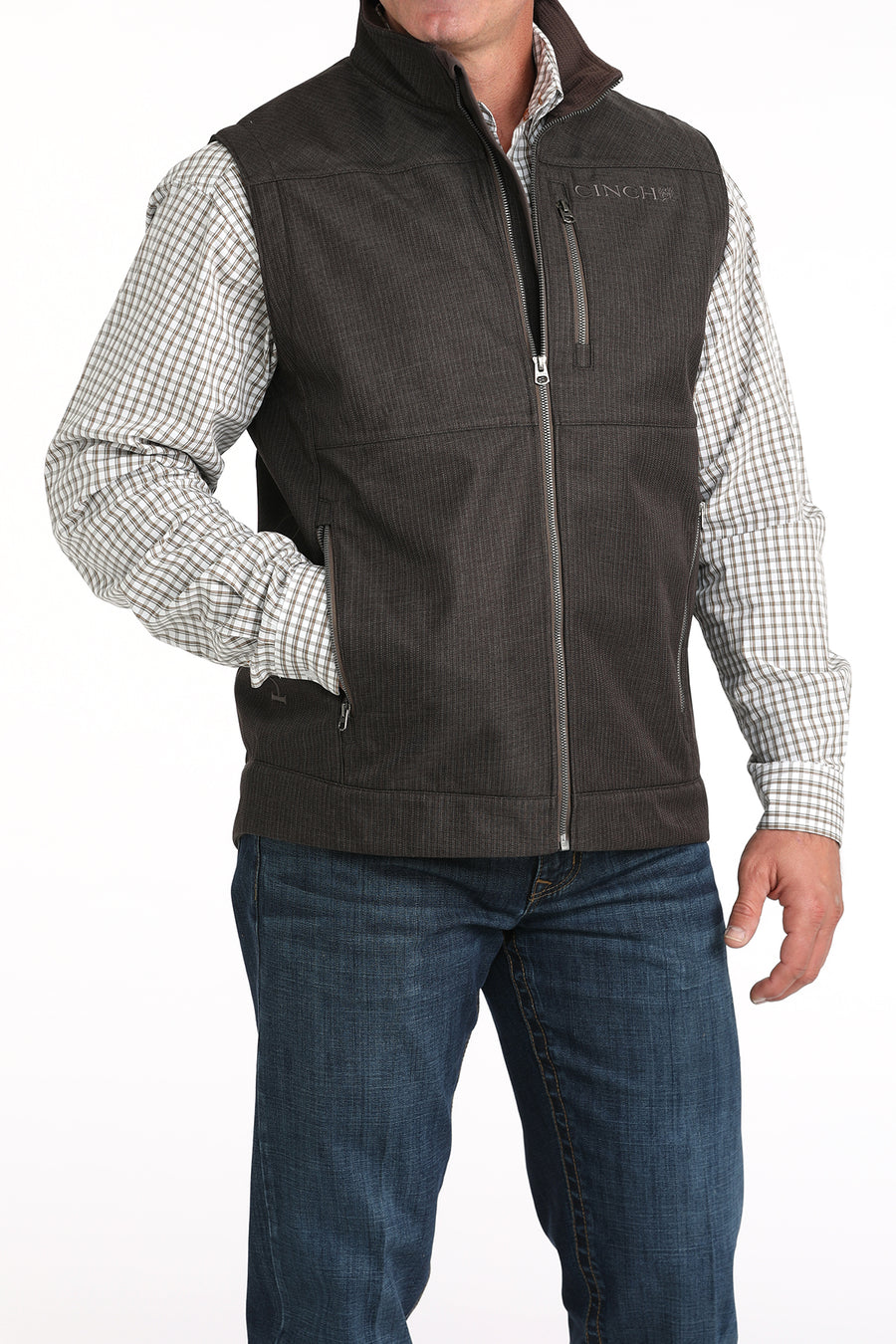 Cinch Men's Bonded Vest Brown