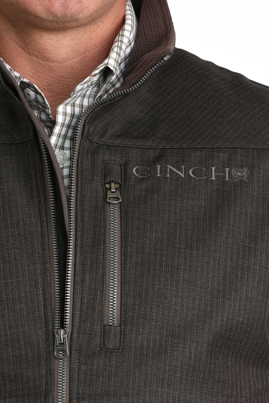 Cinch Men's Bonded Vest Brown