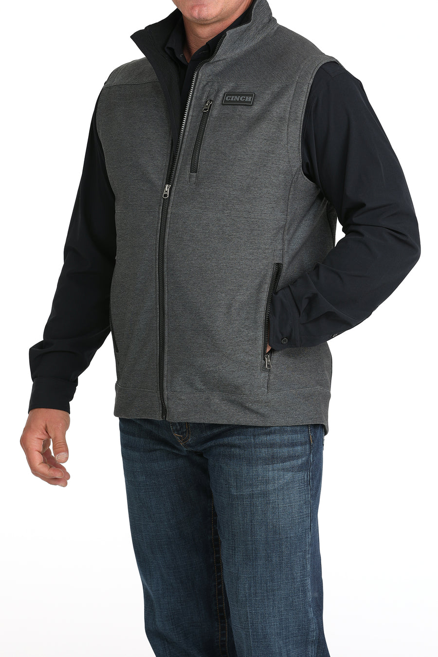 Cinch Men's Bonded Vest Charcoal