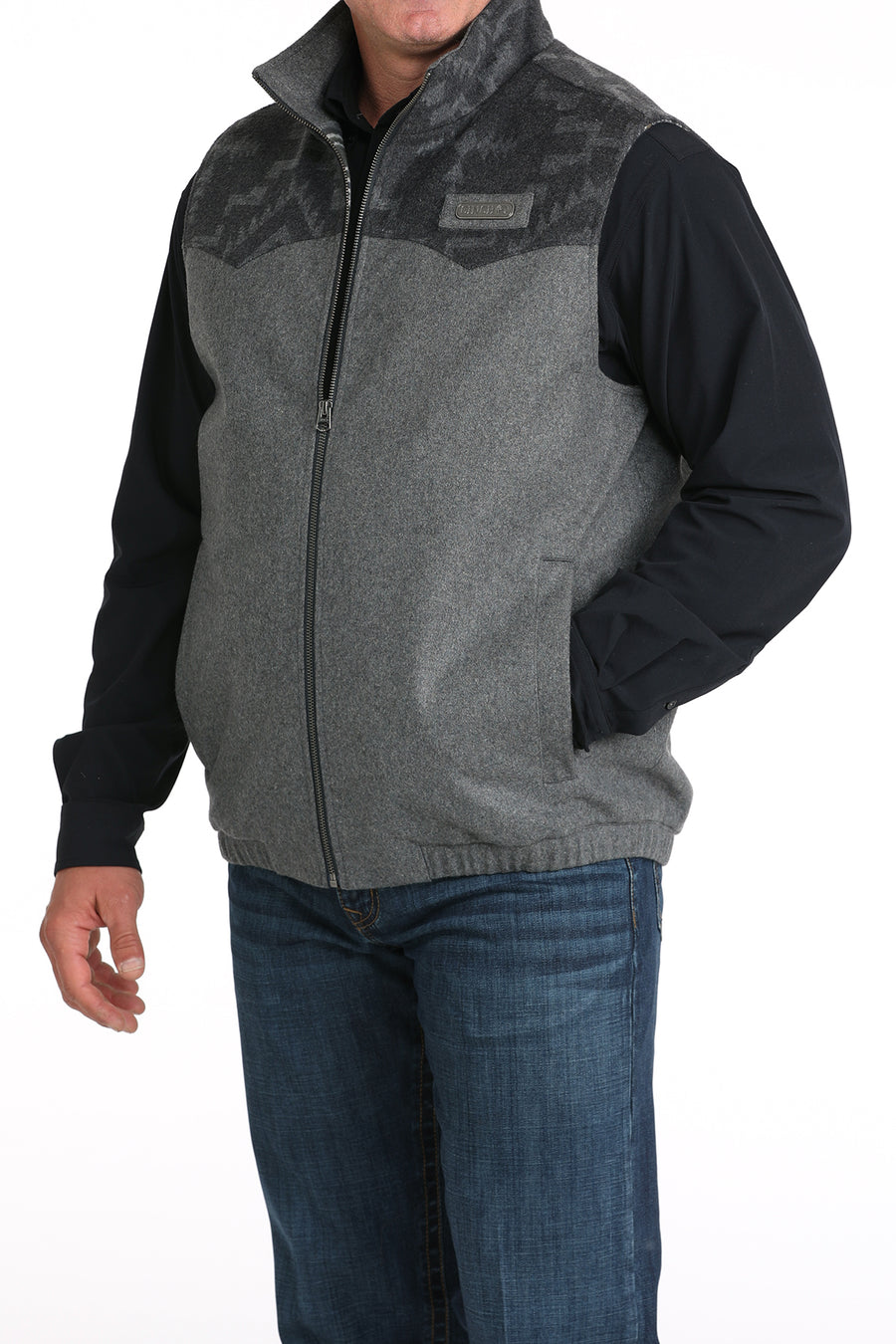 Cinch Men's CC Wooley Vest Grey