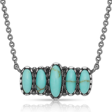 Montana Silversmith Turquoise Quint Bar Necklace