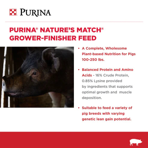 Purina Nature’s Match® Grower-Finisher Swine Feed